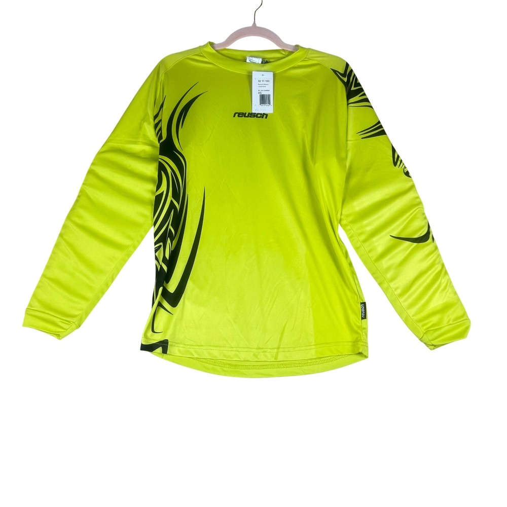 Reusch Bakura Mens Goalkeeper Jersey Lime Green Padded Long Sleeve 32-11-103 AS